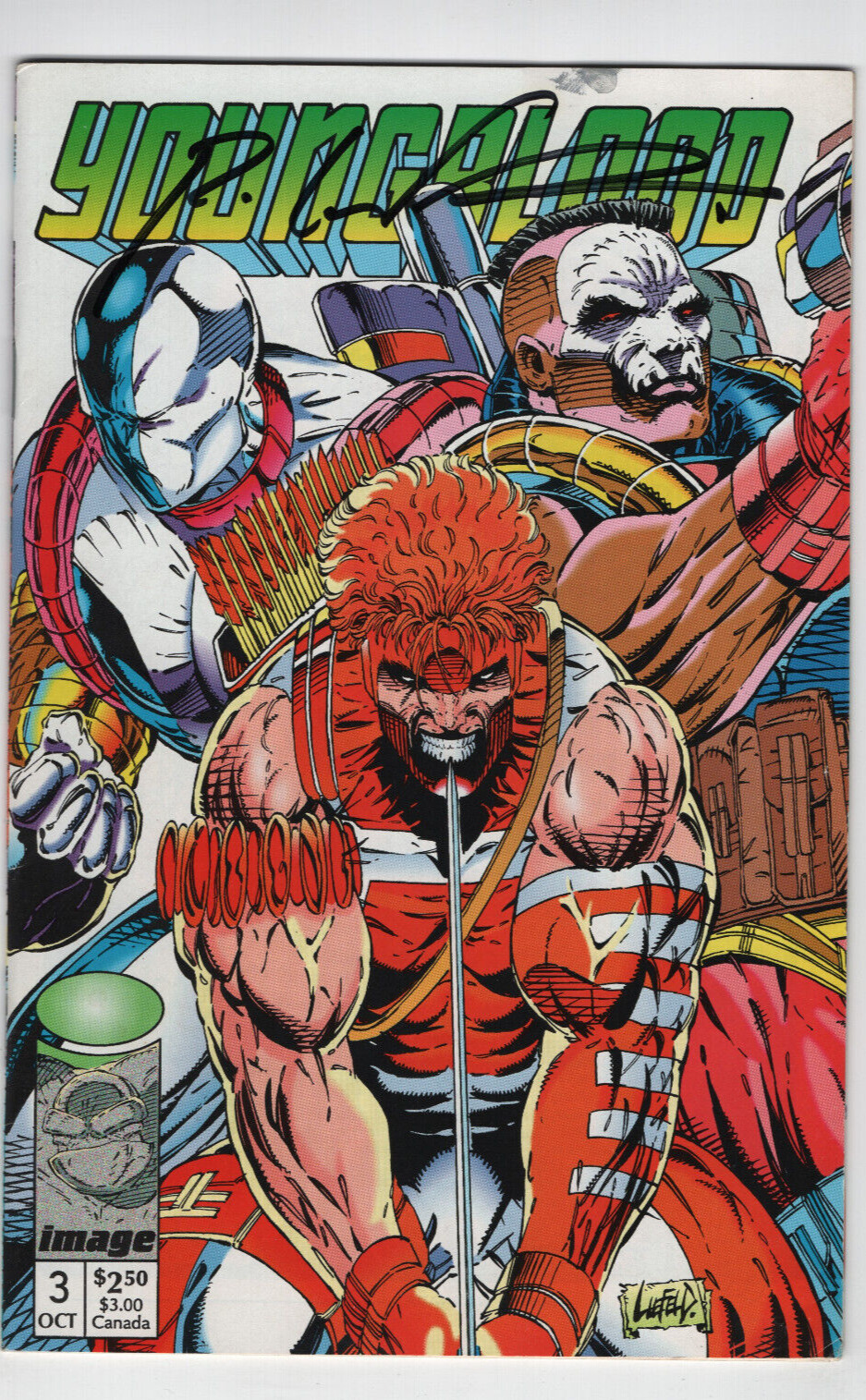 Youngblood #3 Signed Autographed By Rob Liefeld  1992 Image Comics Deadpool