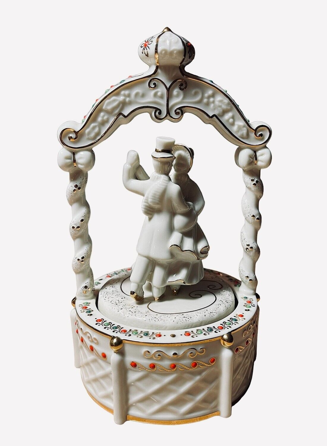 Lenox China Jewels Collection - Christmas Music Figurine- Dancing Couple - Ivory