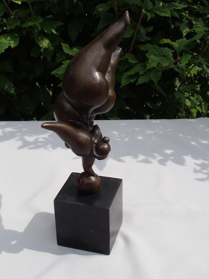 Modern Style Statue Sculpture Damsel Naked Sexy Bronze