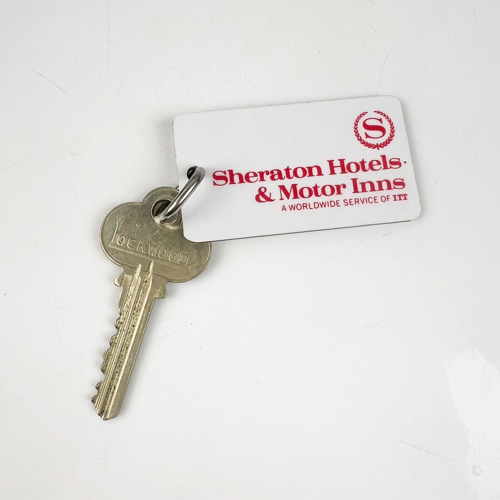 Vintage Sheraton Hotel Motor Inns Room Key & Fob #1217 N. Hollywood CA