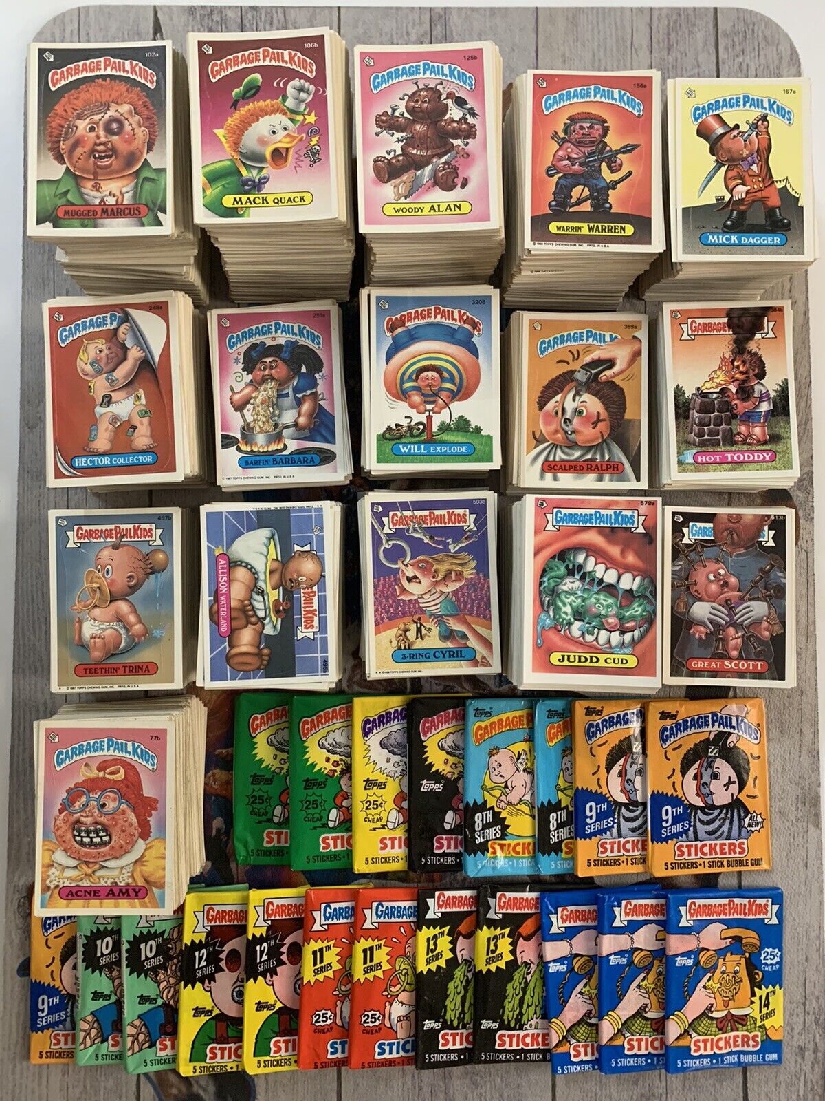 GPK Garbage Pail Kids Vintage Original Series Grab Bags 50 Card Lot Plus Pack
