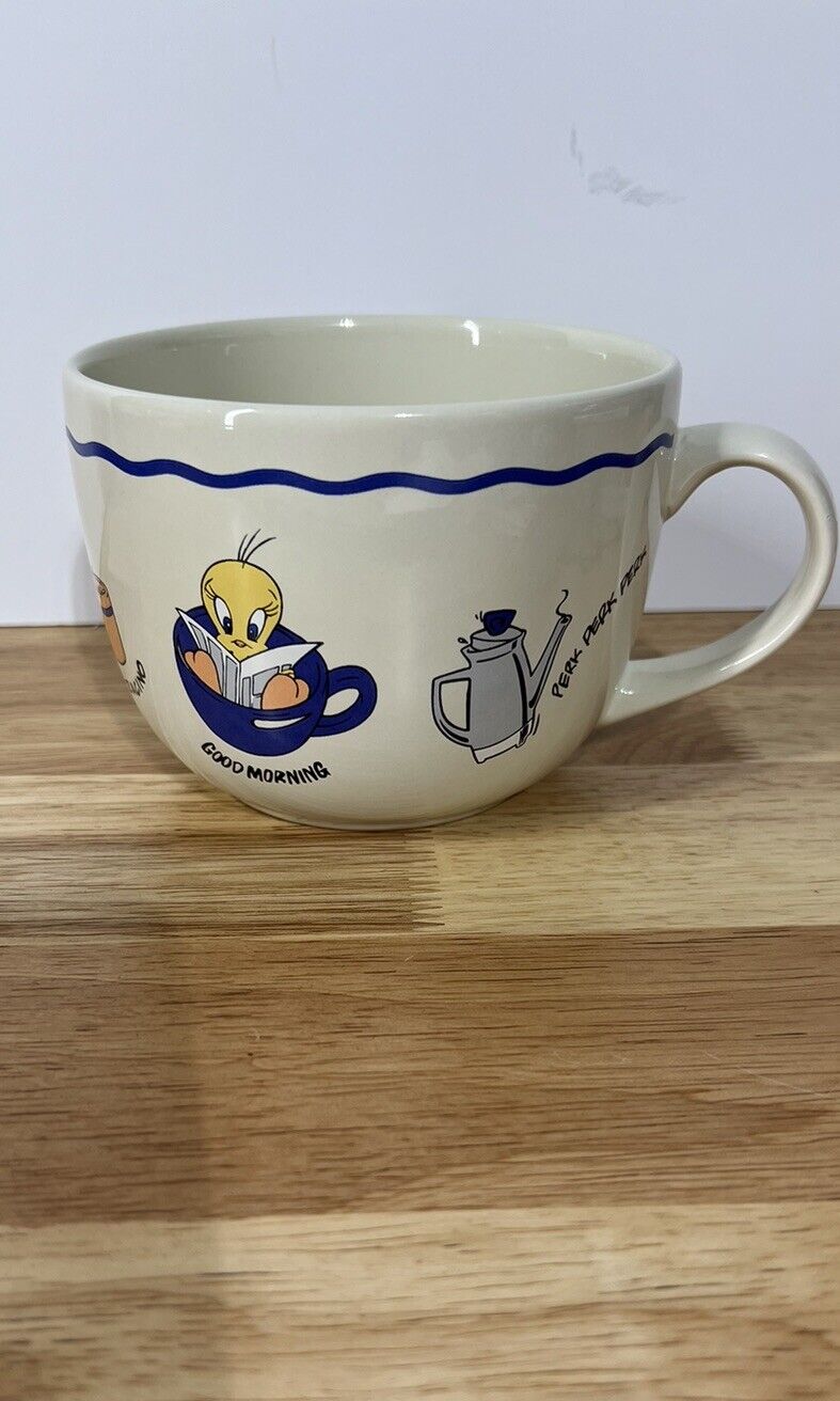 Vintage 1998 Warner Bros Looney Tunes Large Mug Soup Latte Coffee