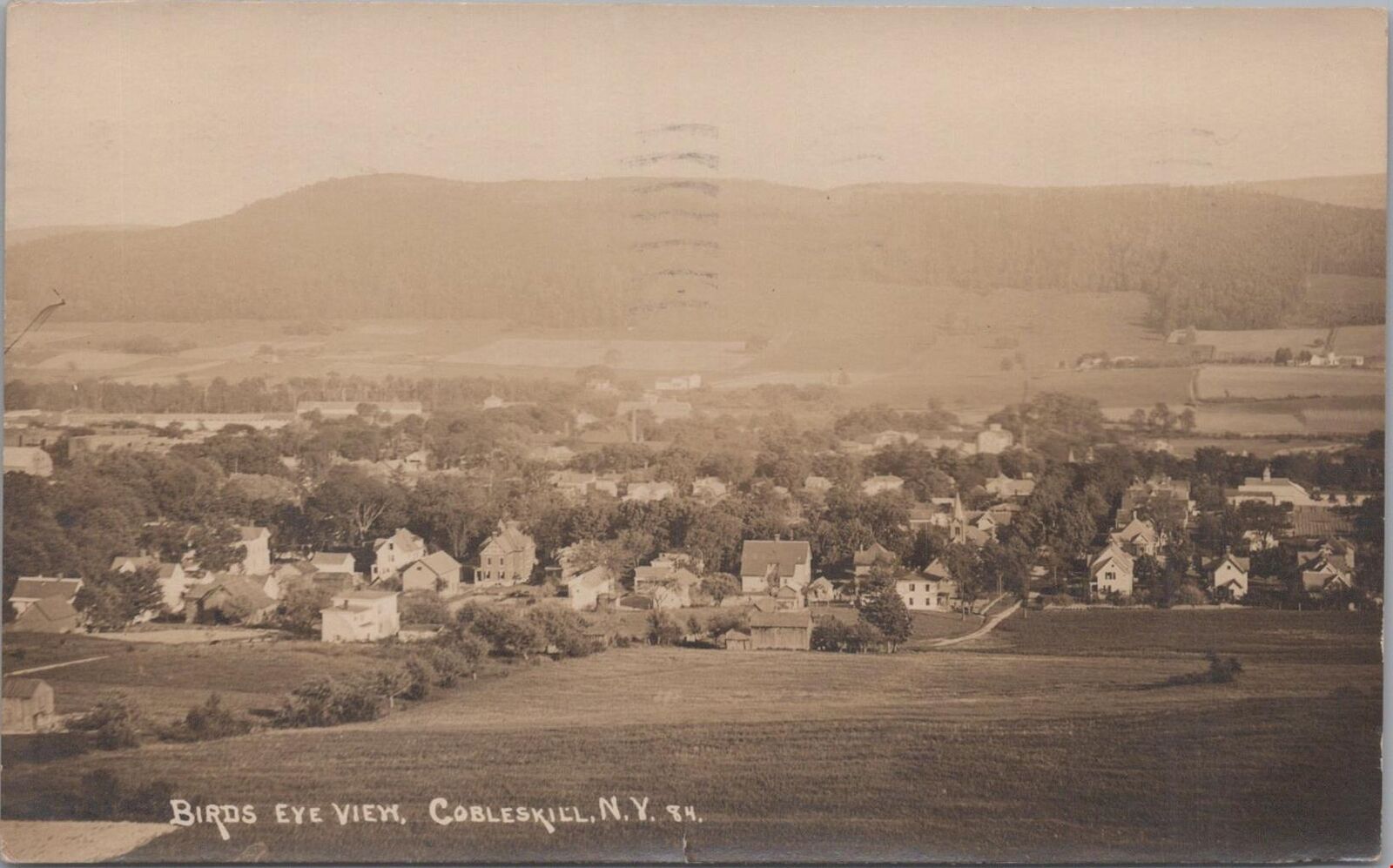RPPC Postcard Bird\'s Eye View Cobleskiel NY 1908
