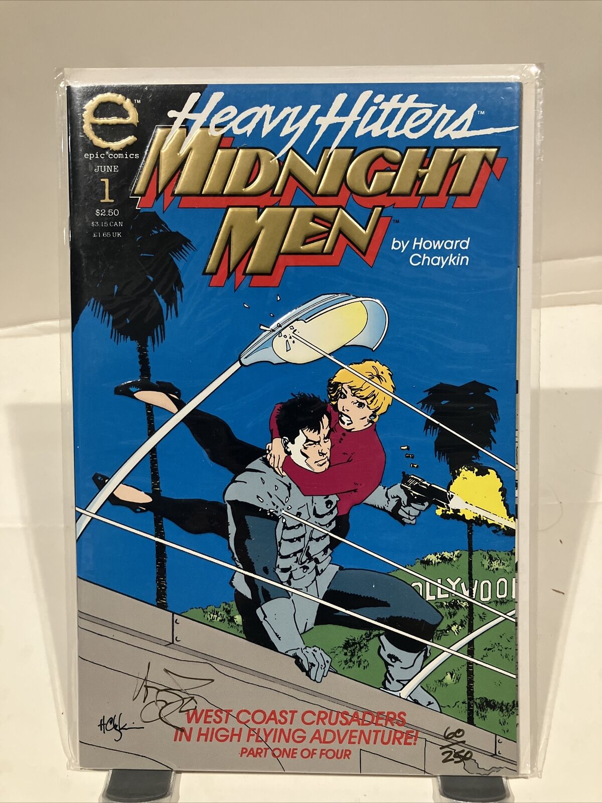 Heavy Hitters Midnight Men #1 Epic Comics VF/NM Signed By Artist 60/250
