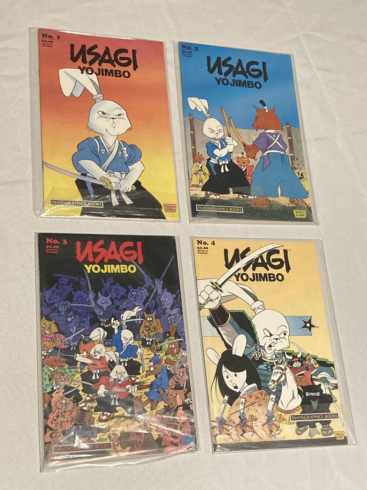 Usagi Yojimbo Comic Book Lot Volumes 1-4 Second Printings READ DESCRIPTION