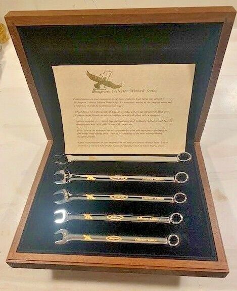 Snap-On COLLECTOR WRENCH SERIES-24kt. Gold Engraved Collector 5 Piece .