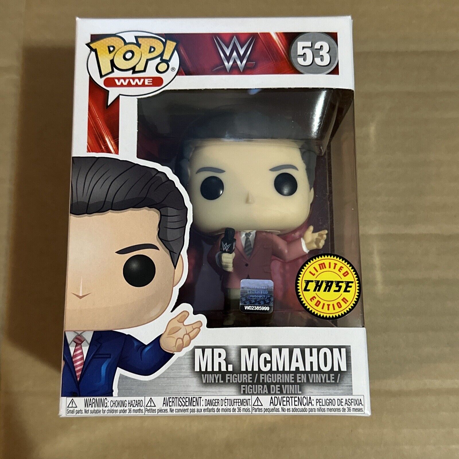 Funko POP WWE Mr. Vince McMahon CHASE In Pink Suit W/ Protector