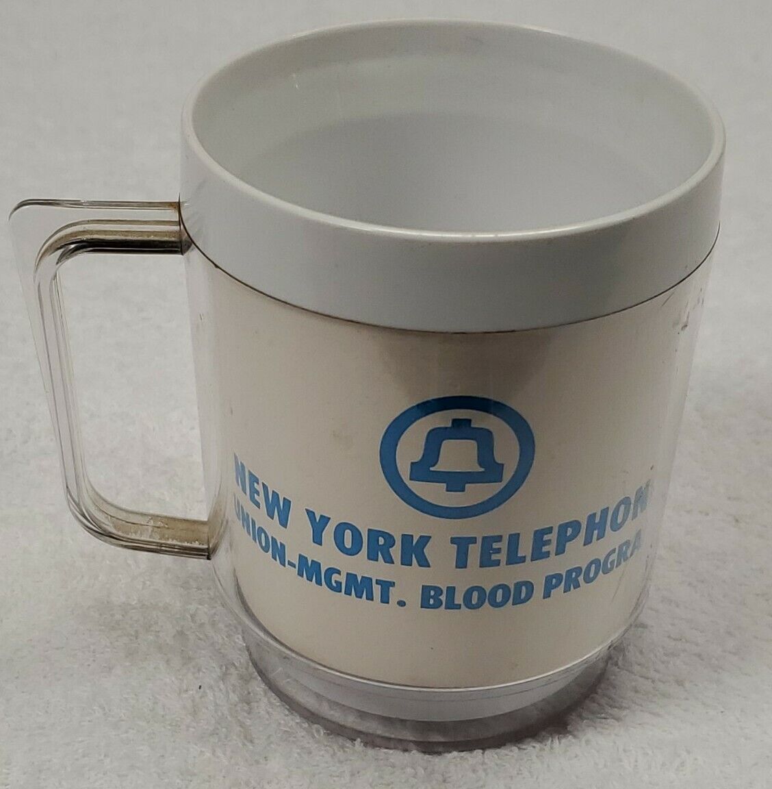 Vintage Bell Atlantic 1980's New York Telephone Union Mgmt. Blood Drive Mug Cup