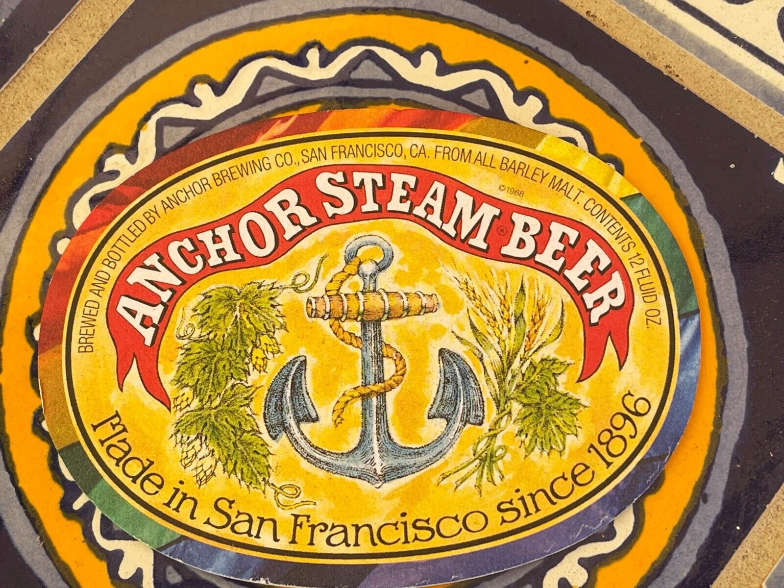 Anchor Steam PRIDE Bar Pub Coaster RARE