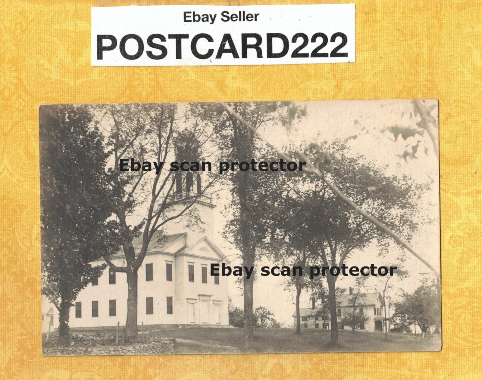 CT Killingworth 1907 antique RPPC postcard CONG CHURCH BUILDING to Higganum