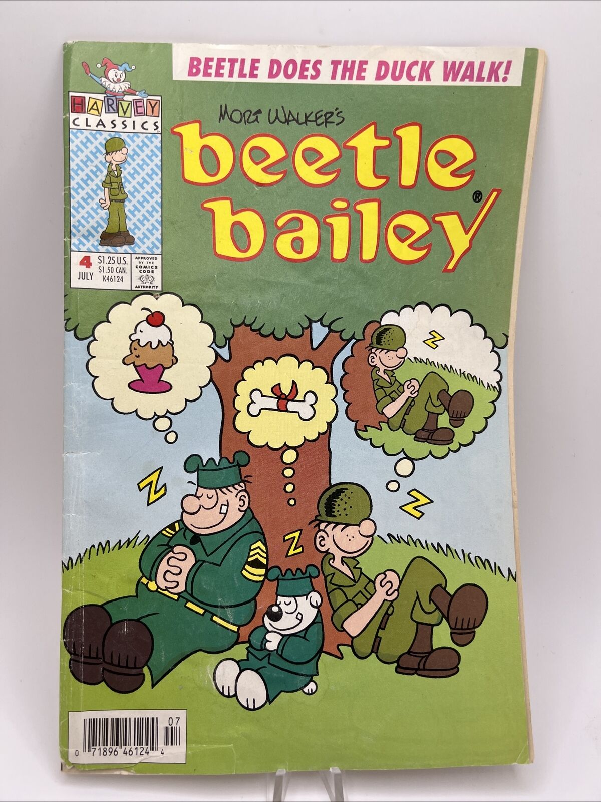 Mort Walkers  BEETLE BAILEY #4 July Harvey Classics Beetle Does The Duck Walk 93