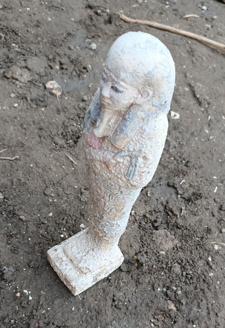 Ancient Egyptian Antiques Antiquities Servant Ushabti Shabti Limestone Statue BC