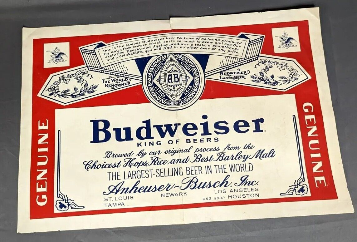 1965 BUDWEISER Beer 14X21\