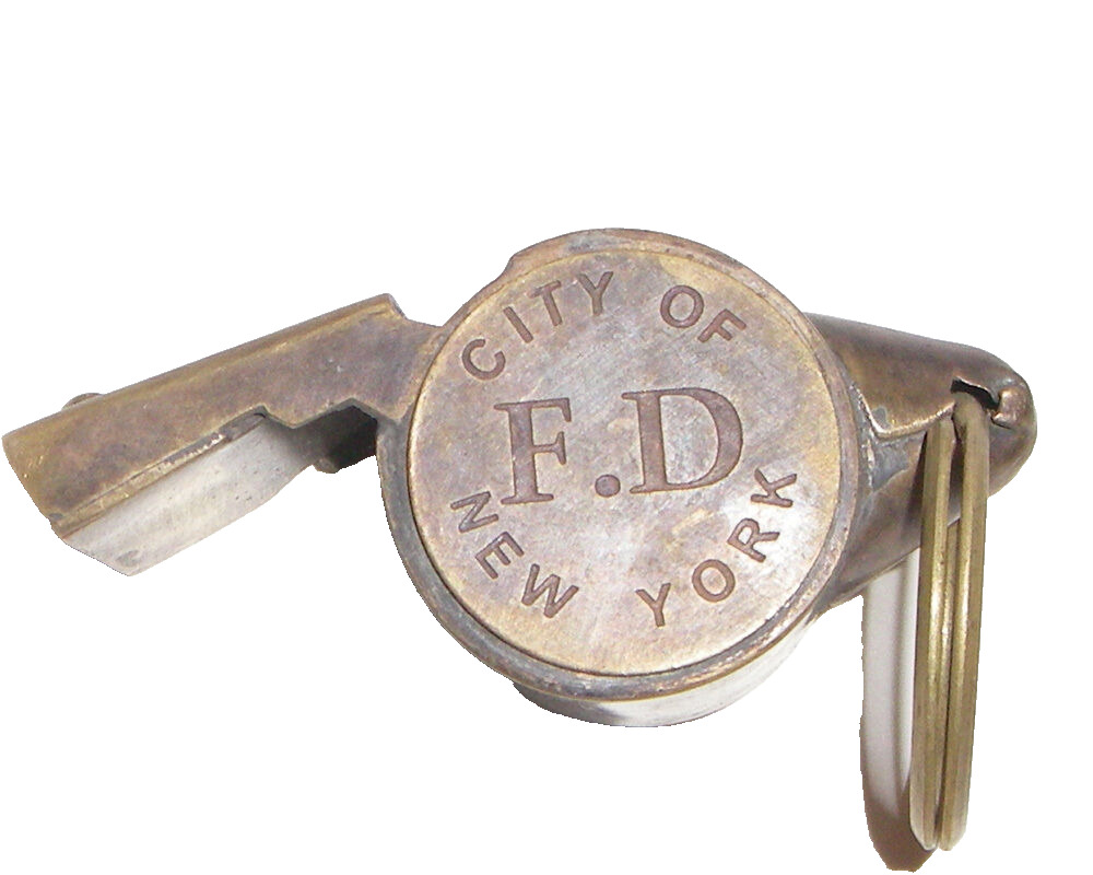 Brass Working NYFD Whistle 