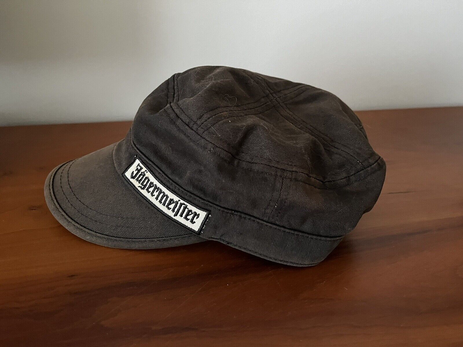 Jagermeister Vintage Cadet Style Brown Embroidered Adjustable Hat Cap