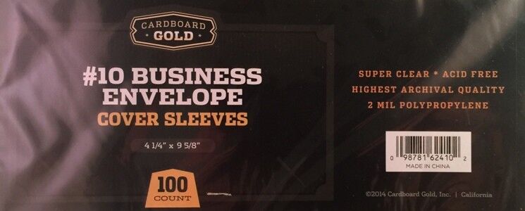 500 CBG Business Envelope #10 Archival 2-Mil Soft Poly Sleeves acid free covers