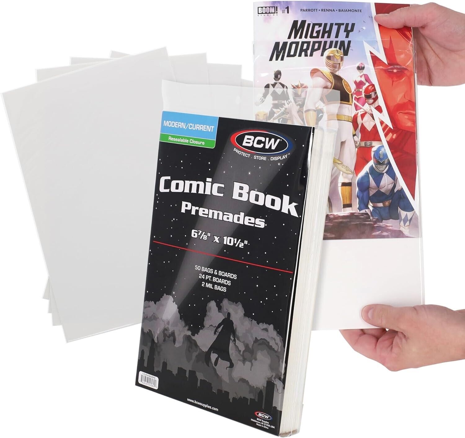BCW Current Premade Resealable Comic Bags and Boards - 50 resealable