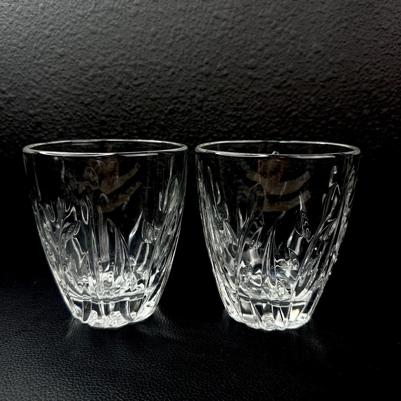 2 Vintage Cristal D’Arques Durand CASSANDRA Crystal Rocks Glasses Old Fashioned