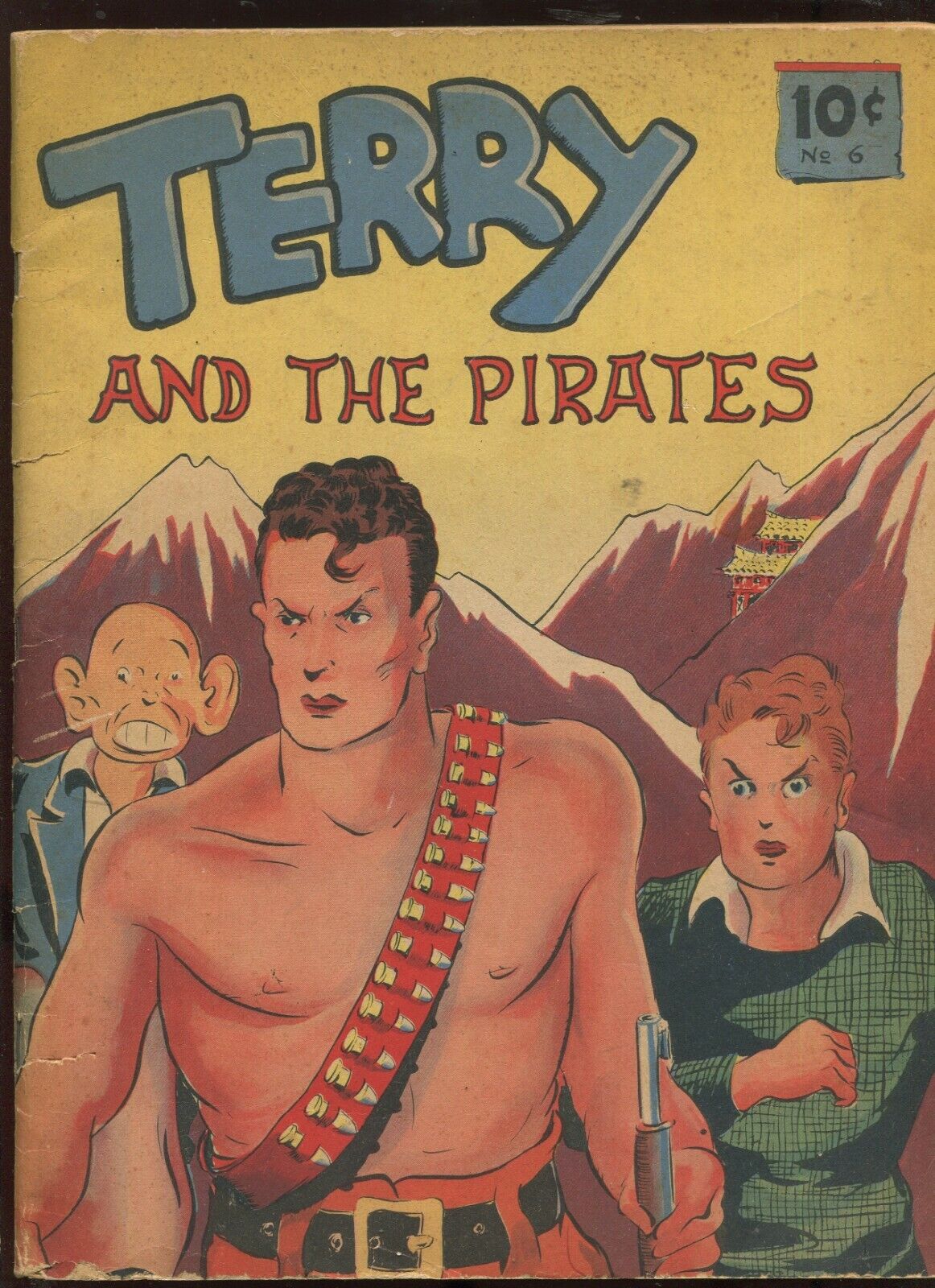TERRY AND THE PIRATES #6 (4.5) DELL FEATURE BOOKS  HARD TO FIND GOLDEN AGE