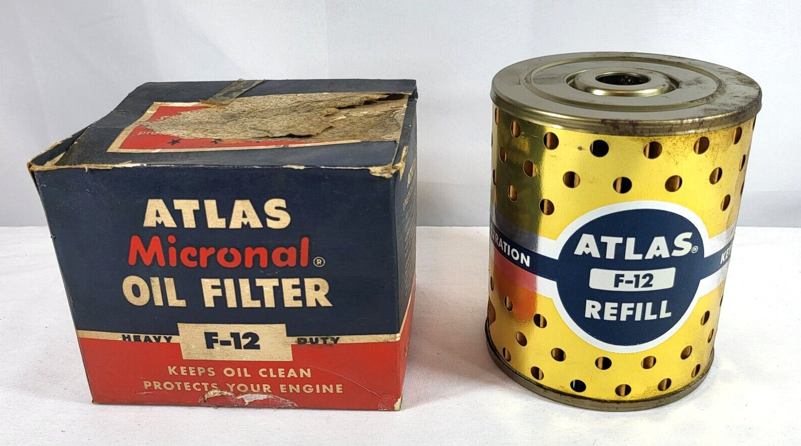 1952 - 1957 Ford Atlas Supply Co F-12 Automotive Oil Filter - NOS