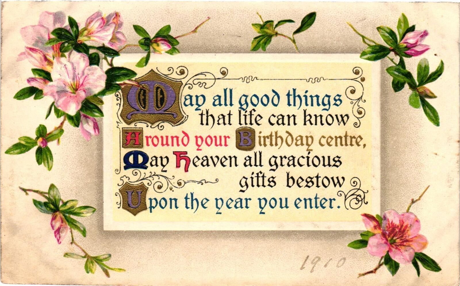 Vintage Postcard- May all good things that life can know