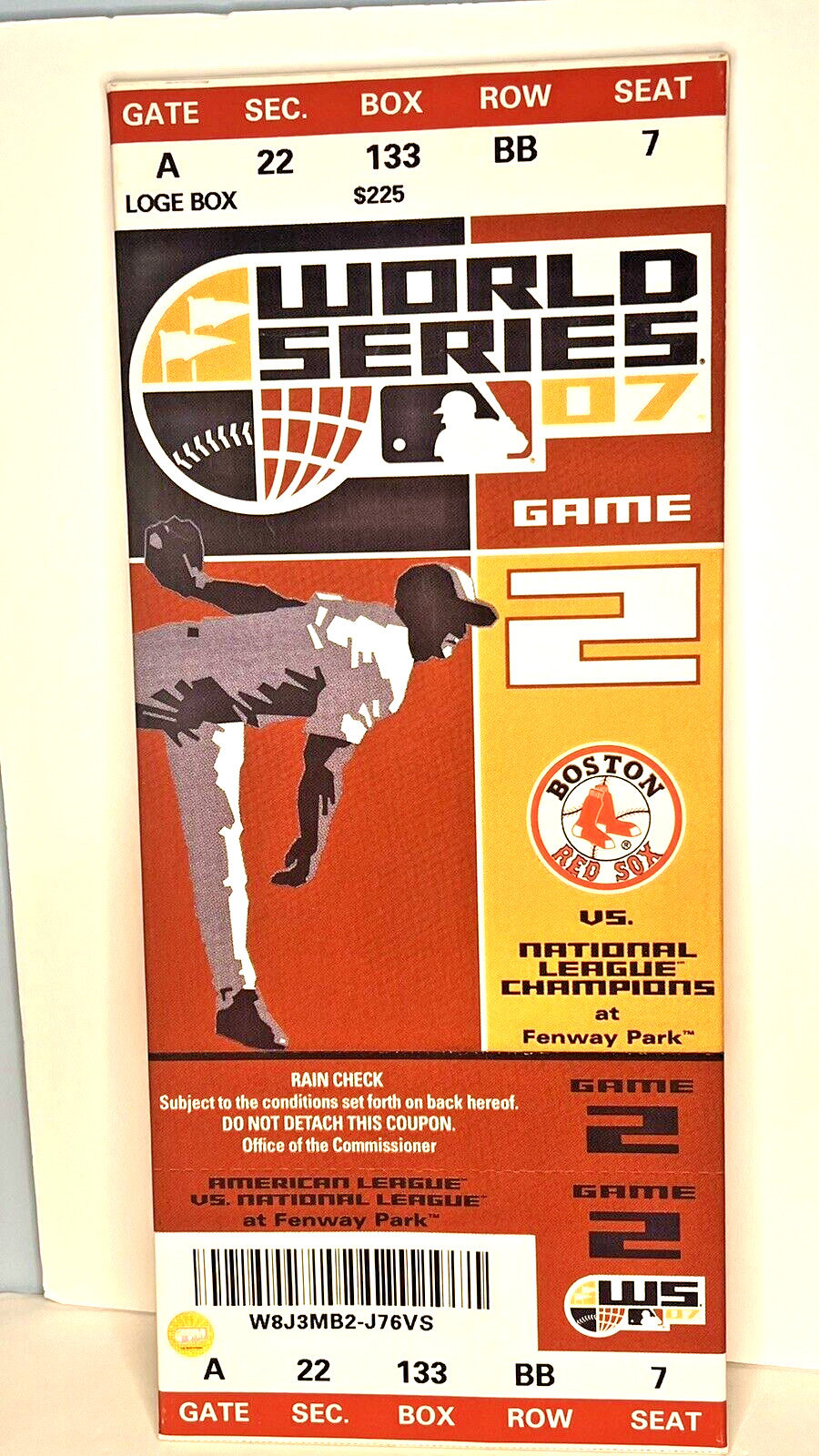 2007 World Series Game 2 Red Sox Rockies Thats My Ticket Fenway Park Wall Art