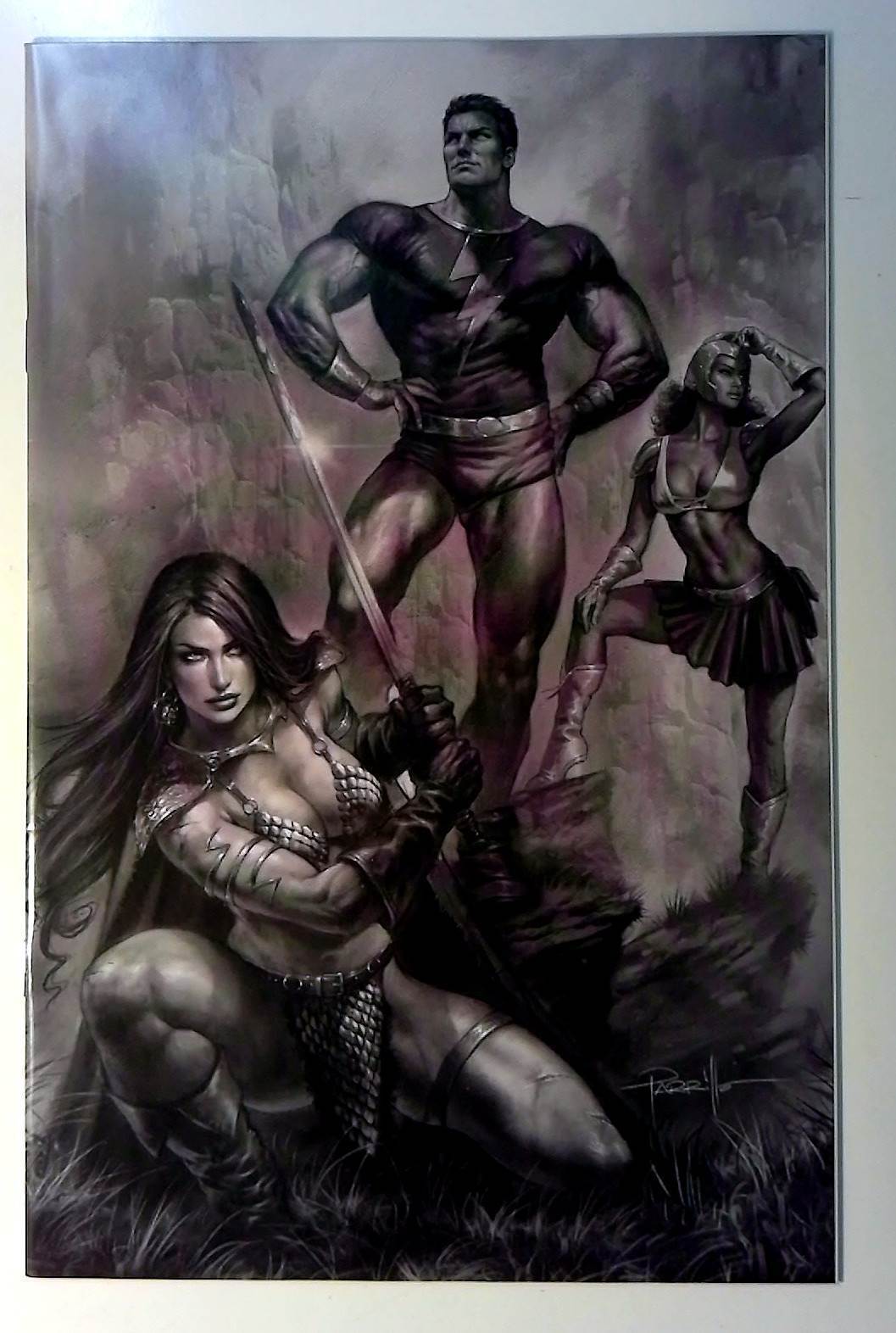 Red Sonja: The Superpowers #1s Dynamite 2021 NM+ 1:50 Incentive B&W Virgin Comic