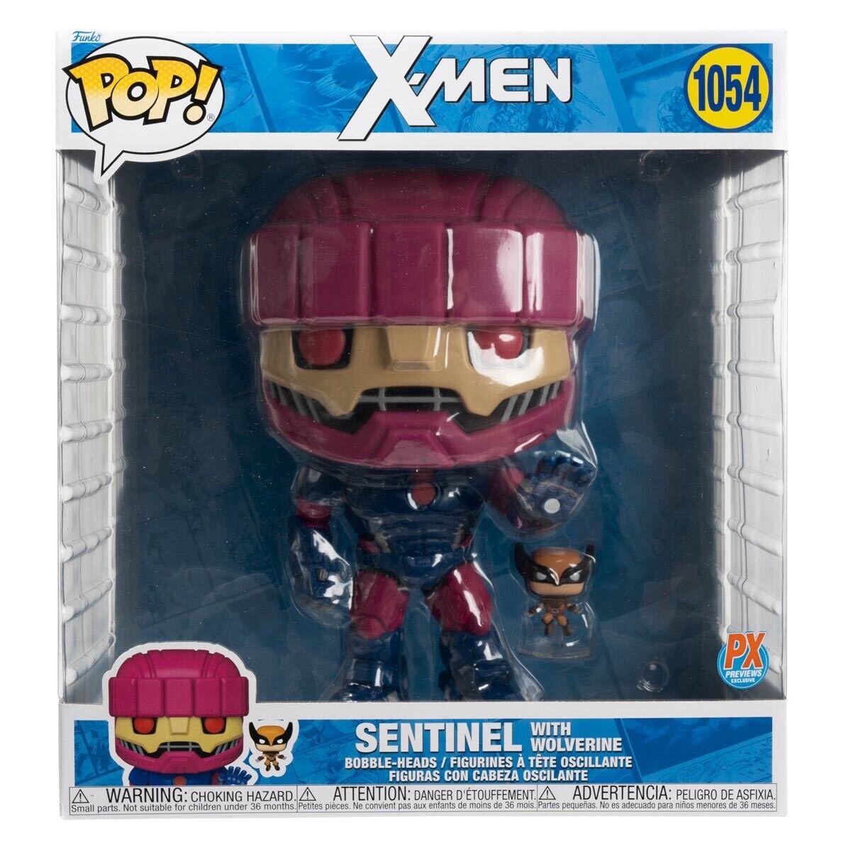 Funko Pop New in Box X-Men Sentinel w/Wolverine Jumbo 10