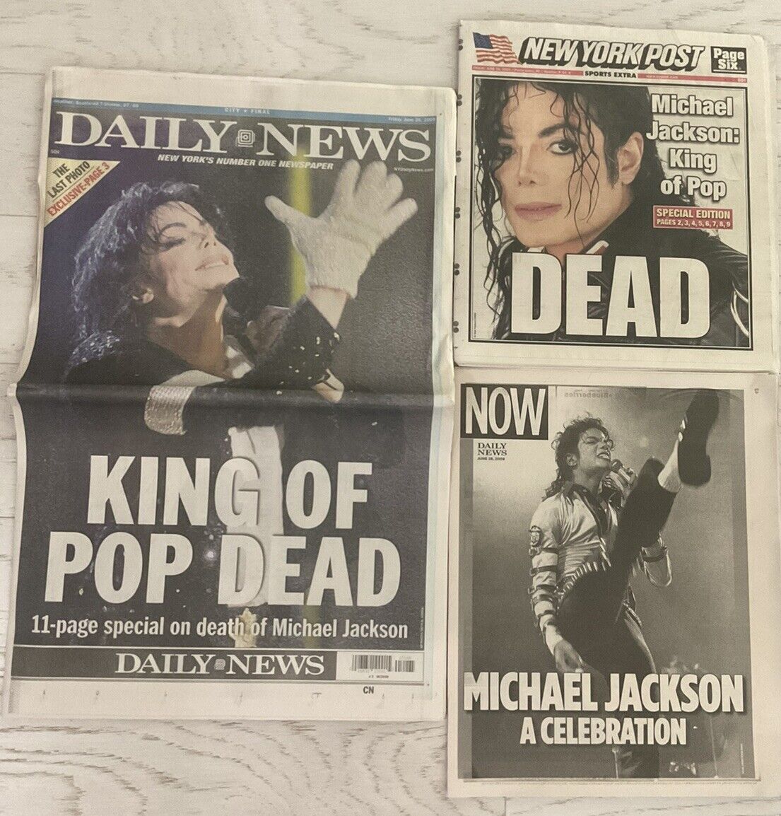 New York Daily News &  Post June 26 , 2009 Michael Jackson Dead Full Newspapers 