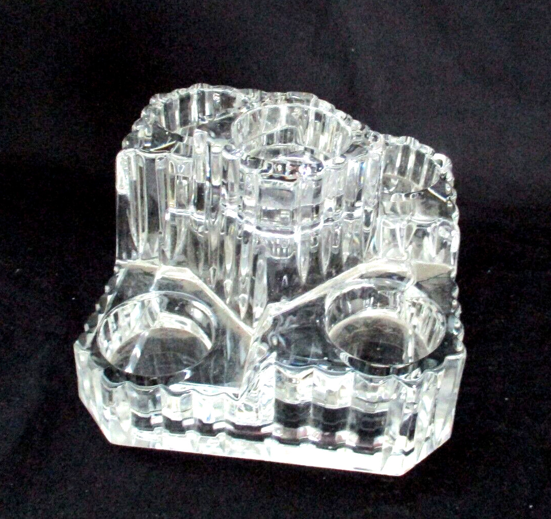 Partylite 24% Lead Crystal Castle 5 Tealight Candle Holder