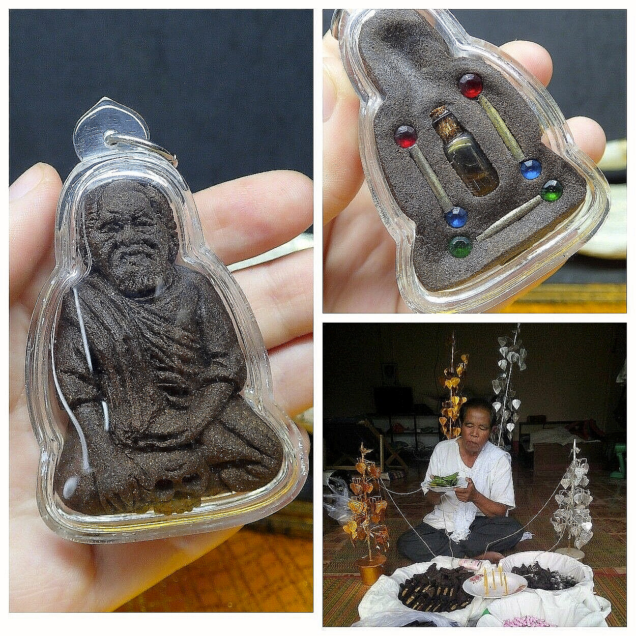 Phor Pu Piam Holy Thai Amulet Chuchok Gambling Love Skull Buddha Talisman Charm