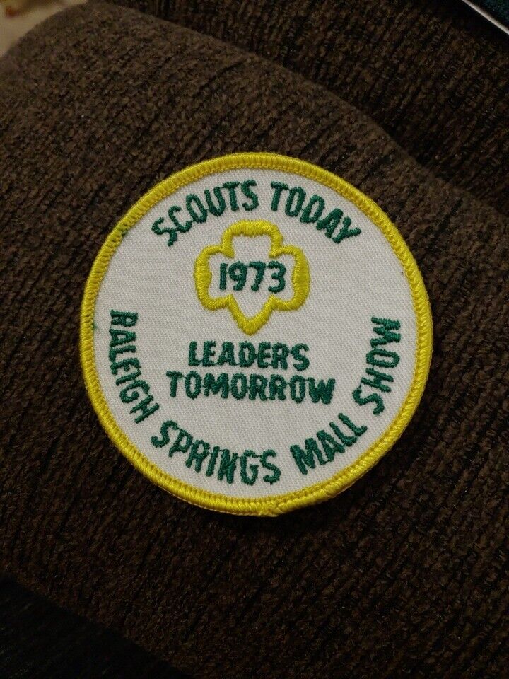 Girl Scouts 1973 Patch Raleigh Springs Mall Show Leaders Tomorrow