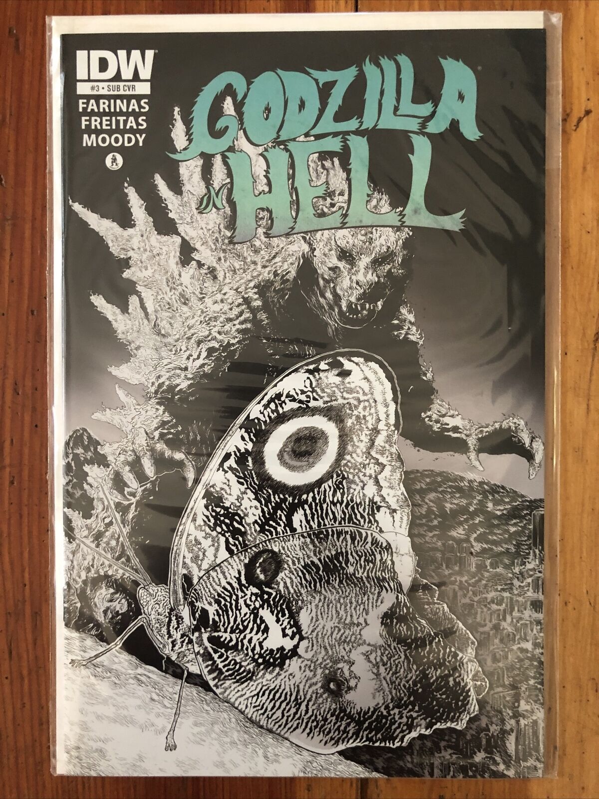 Godzilla in Hell #3 by Moody Freitas Farinas - Mothra SUB Variant Cover NEW NM