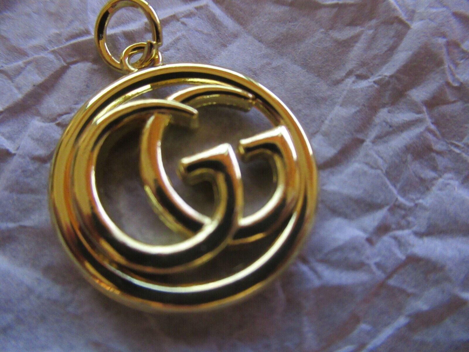 GUCCI  ZIP PULL  CHARM 26X23MM gold tone,  METAL  THIS IS FOR 1