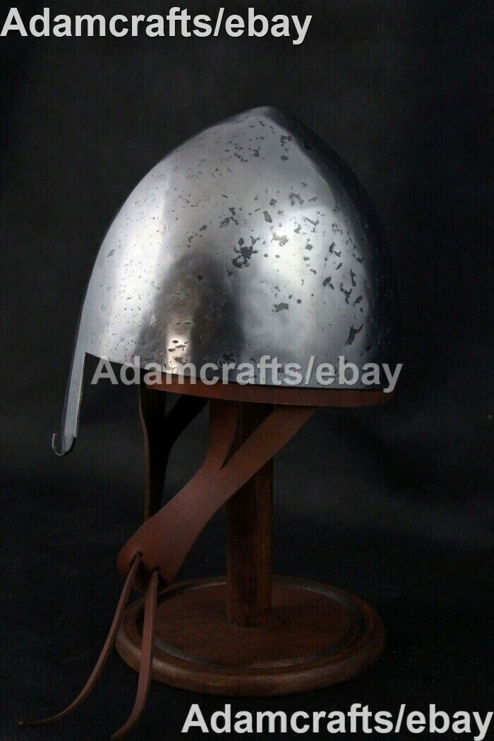 Hammered 14 Gauge Steel Medieval Viking Norman Helmet
