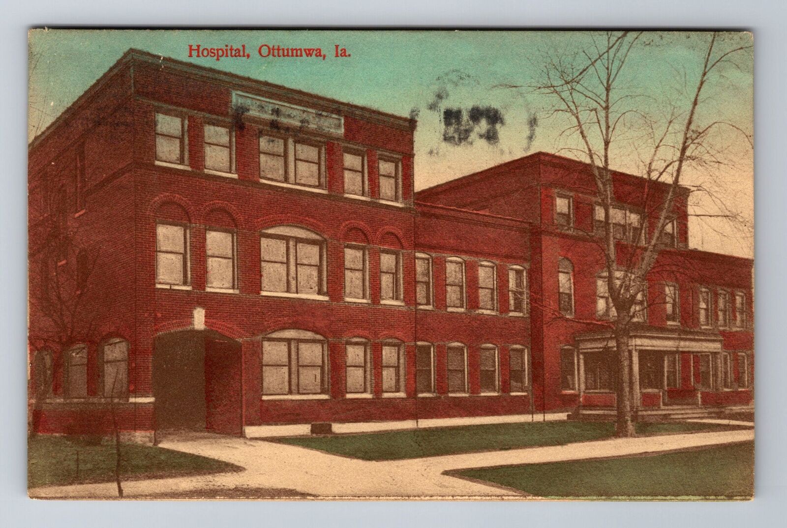 Ottumwa IA-Iowa, Hospital, Antique, Vintage c1909 Postcard