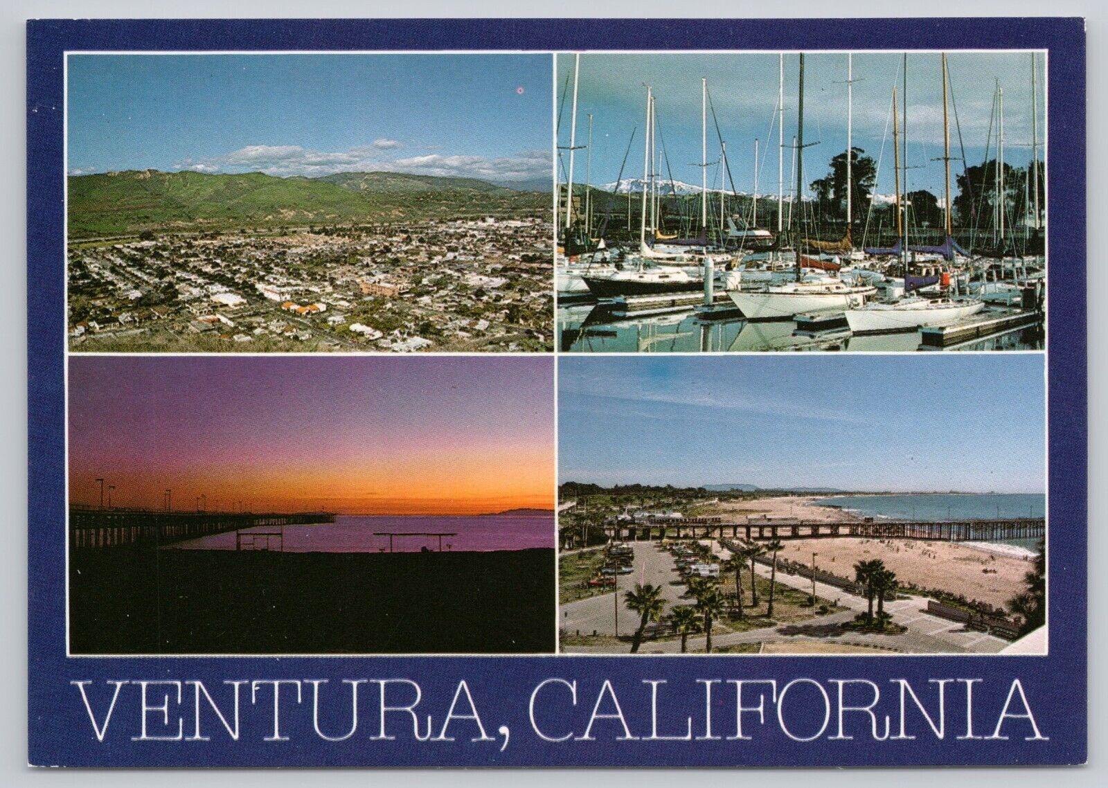 Ventura California, Chumash Indian Settlement, Multiview, Vintage Postcard