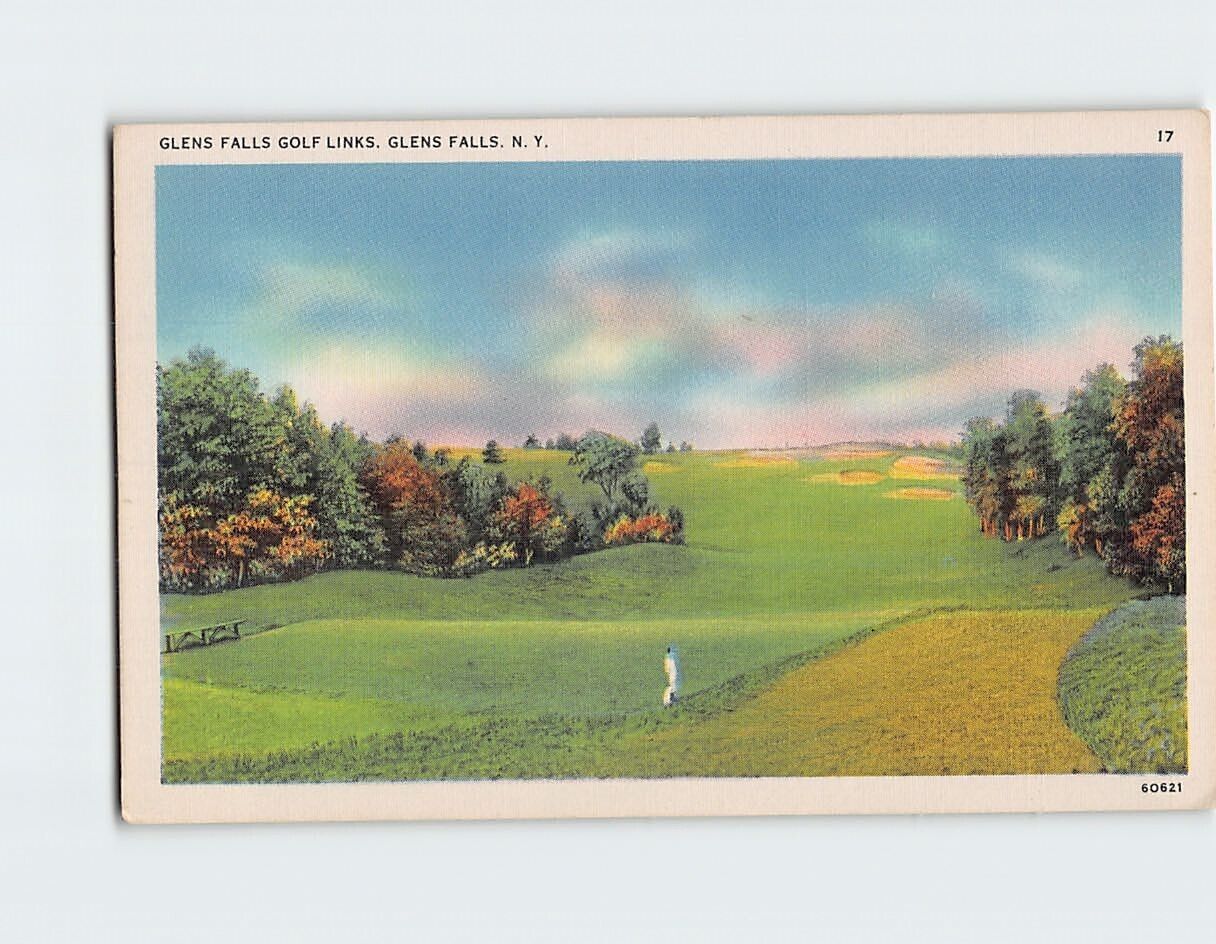 Postcard Glens Falls Golf Links, Glens Falls, New York