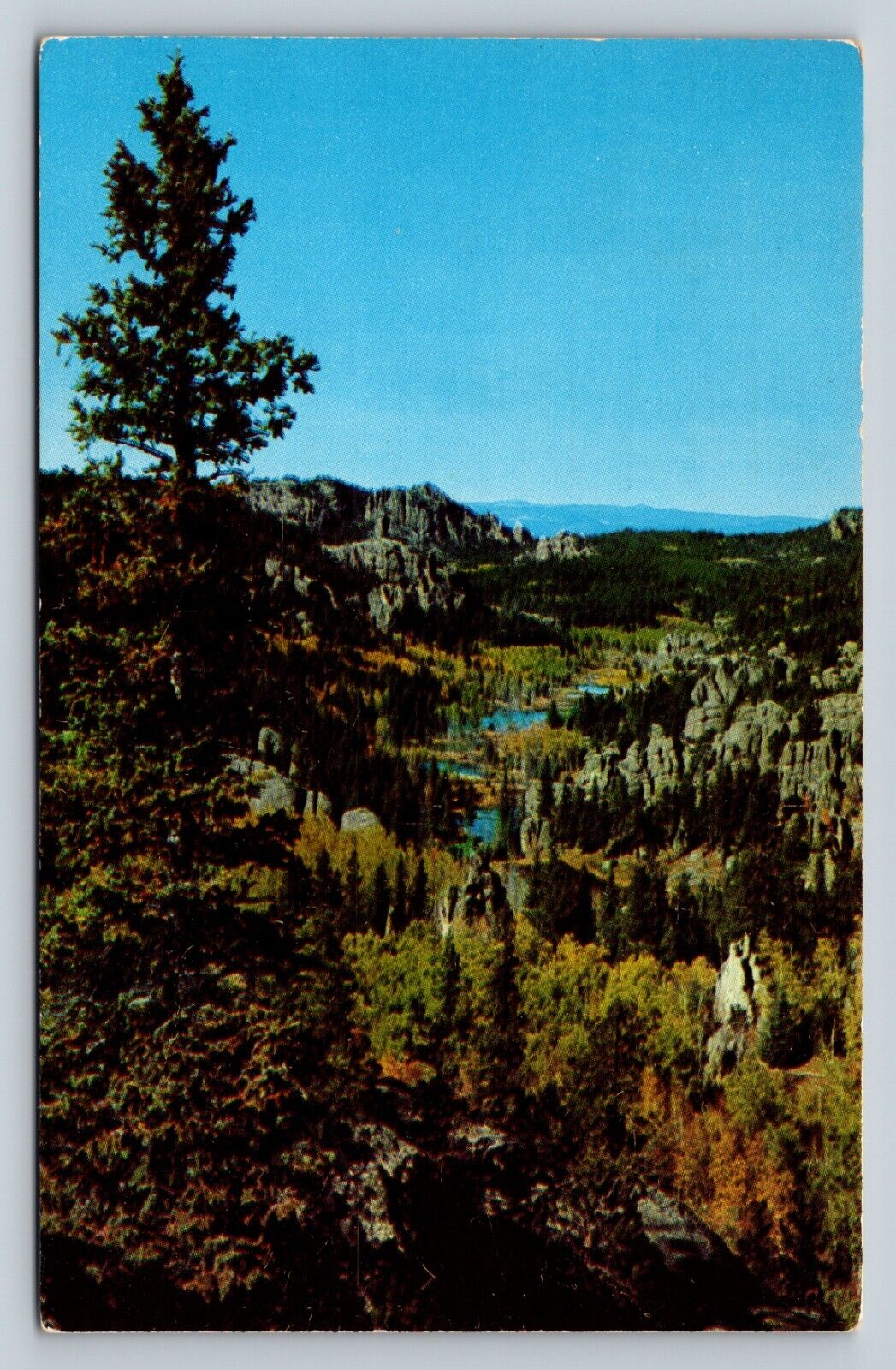 c1954 Harney Peak Trail Sylvan Lake South Dakota VINTAGE Postcard Red 2c
