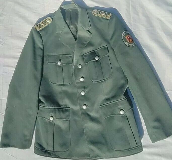 Vintage 1960-70s German Rheinland- Pfalz Polizei Police Uniform Jacket Pants Tie