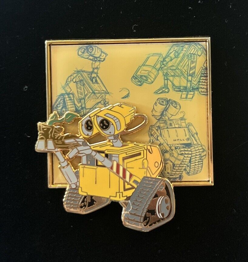 Rare Disney Pin Blue Sketch Series Wall-E LE 250 PIN On PIN NIP