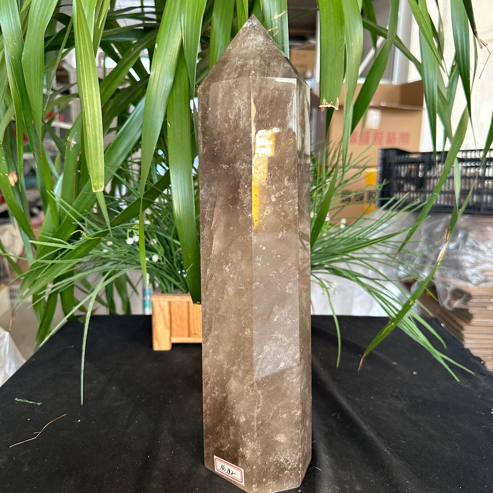 10.12LB Natural smoked crystal tower symbiotic polishing and healing 4600g