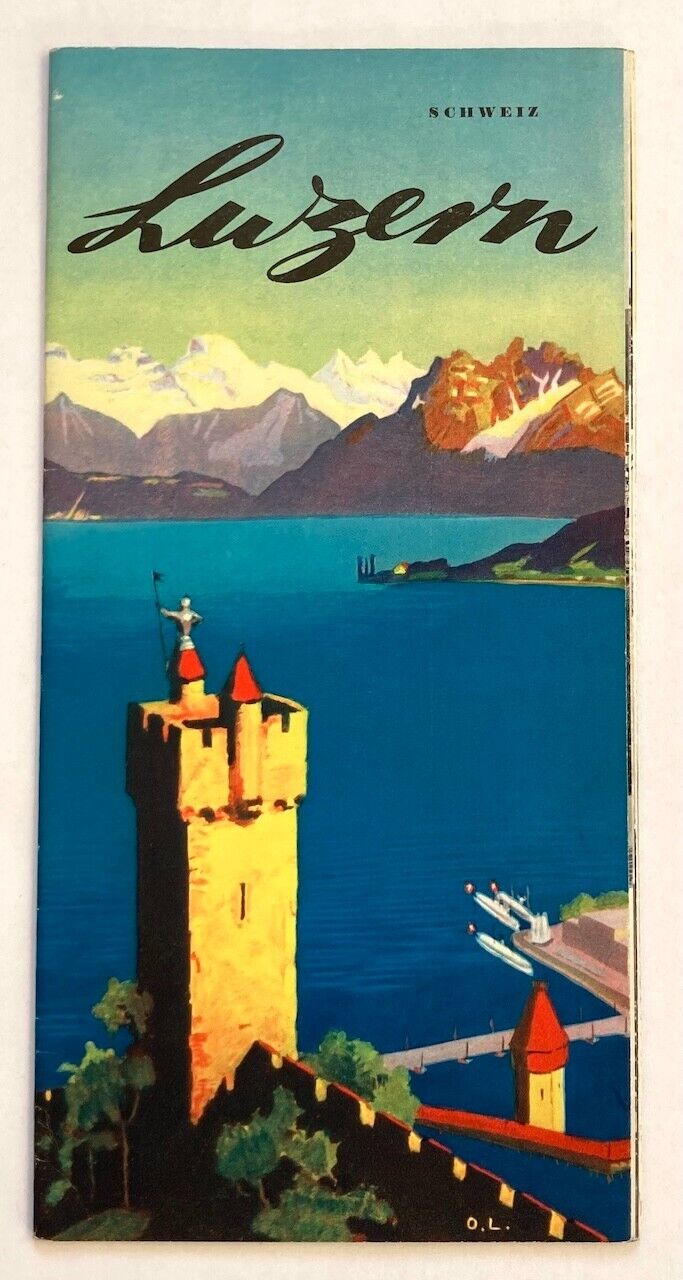 Original Vintage Travel Brochure - SWITZERLAND - LUZERN - SCHWEIZ - CITY - 1930s