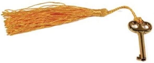 Extra Humidor Key with Tassel (Gold), Replacement Key for Humidors