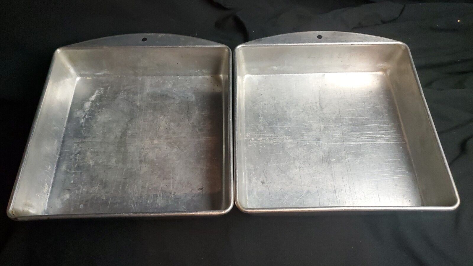 2 Vintage Mirro Aluminum Baking Pans M-5009 9”x 9”x 2” Square Made in the USA