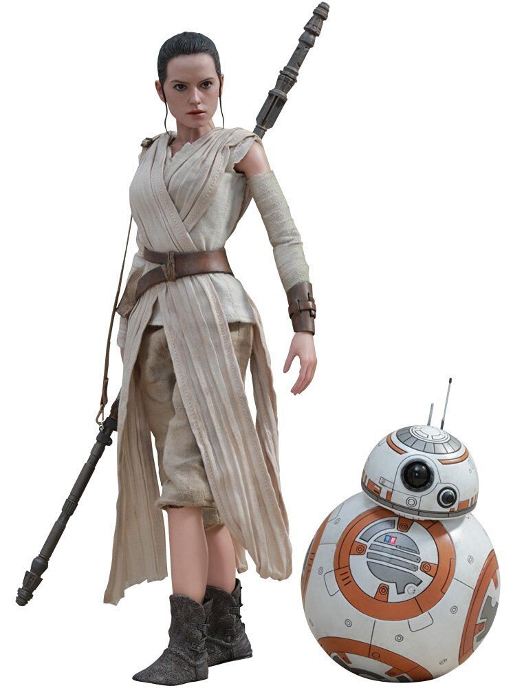 Used Hot toy Movie Masterpiece Star Wars The Force Awakens Rey & BB-8 Set 1/6