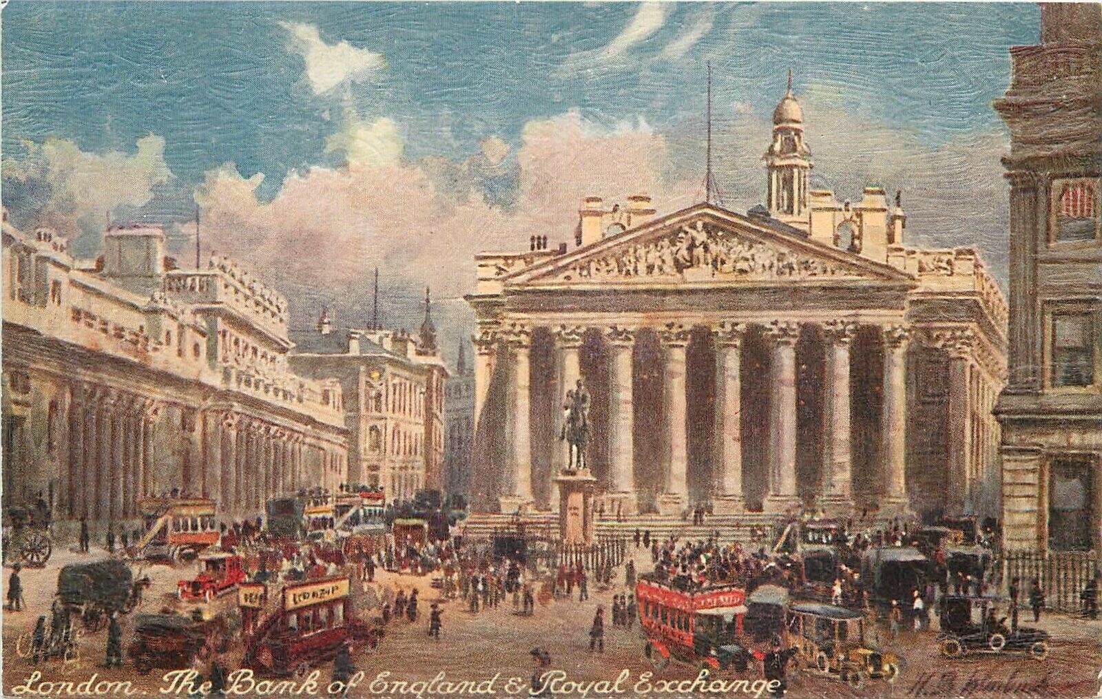 Postcard UK London Tuck Paint Texture C-1910