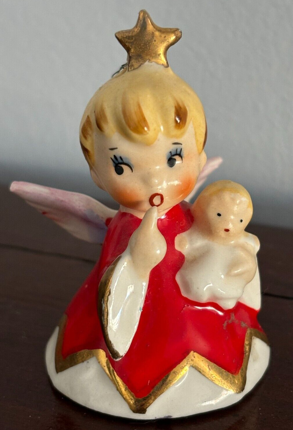Vntg George Z Lefton Christmas Angel Bell 1956 NAUGHTY BABY SISTER 