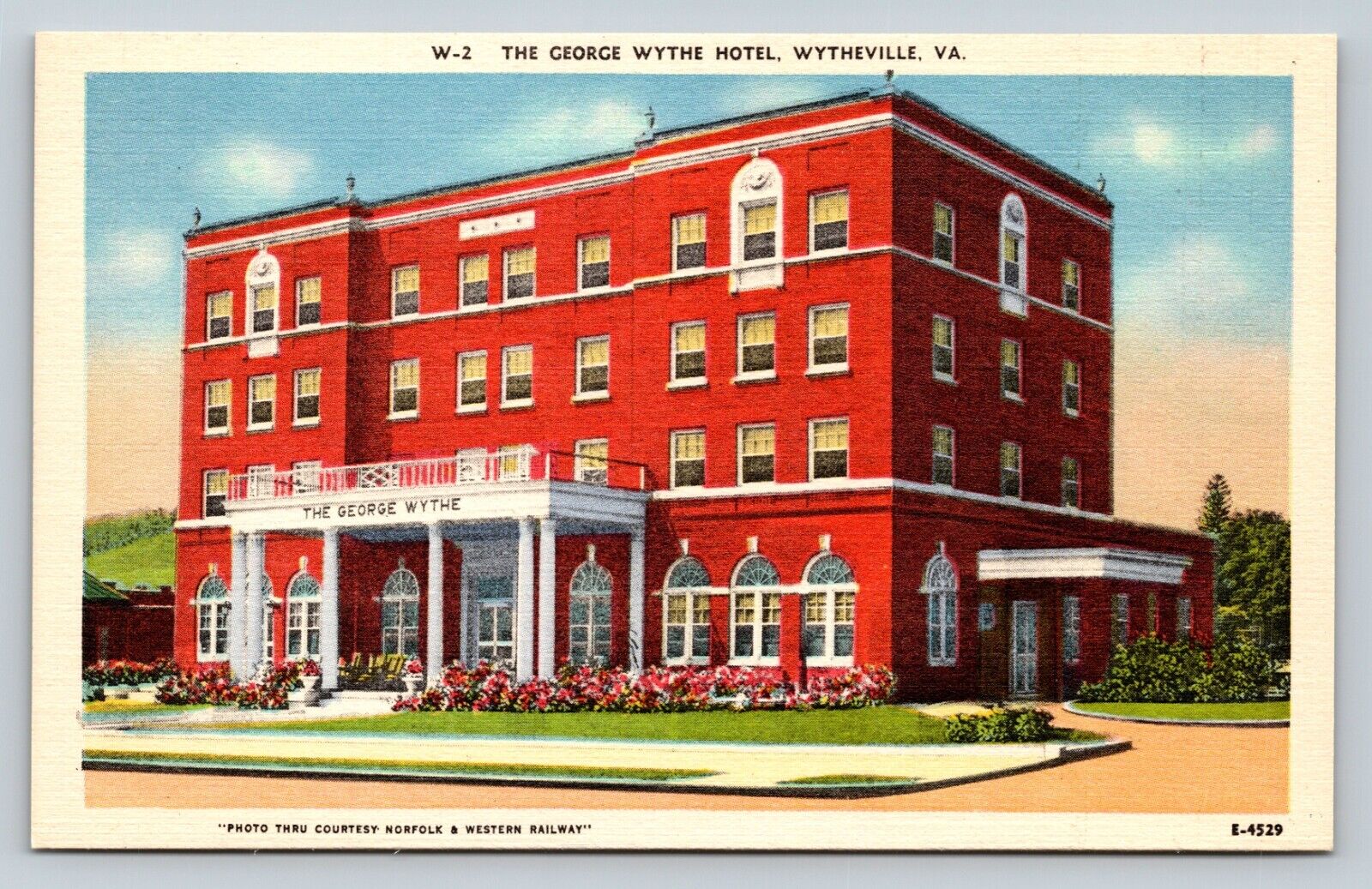 Wytheville Virginia VA The George Wythe Hotel VINTAGE Postcard