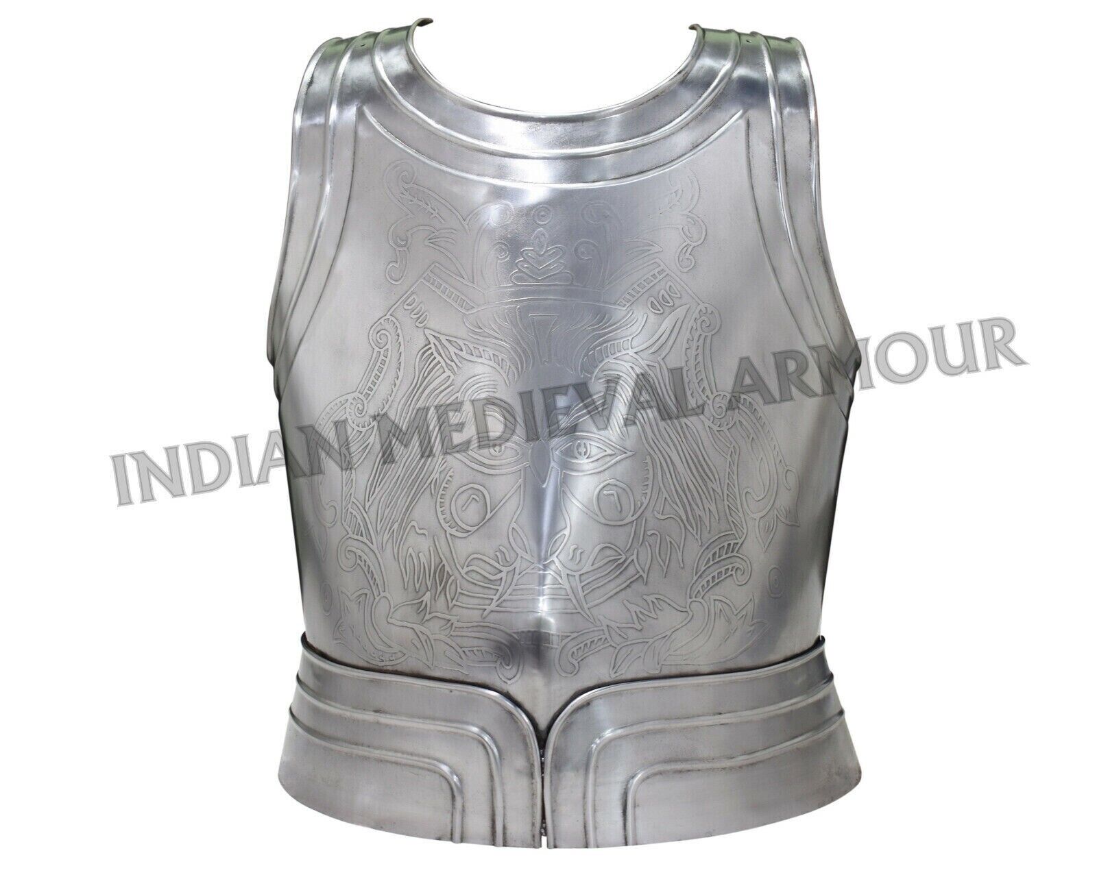 Etched Medieval Body Armour - SCA / Reenactment Steel Cuirass of Medieval Knight